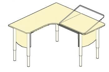 Стол-трансформер угловой "Ростик8" 1300х1300х 580-760